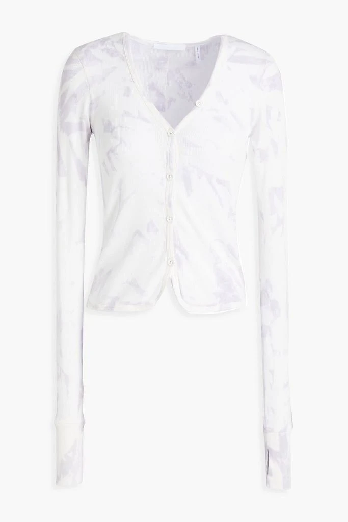 商品Helmut Lang|Tie-dyed ribbed cotton-jersey top,价格¥369,第1张图片