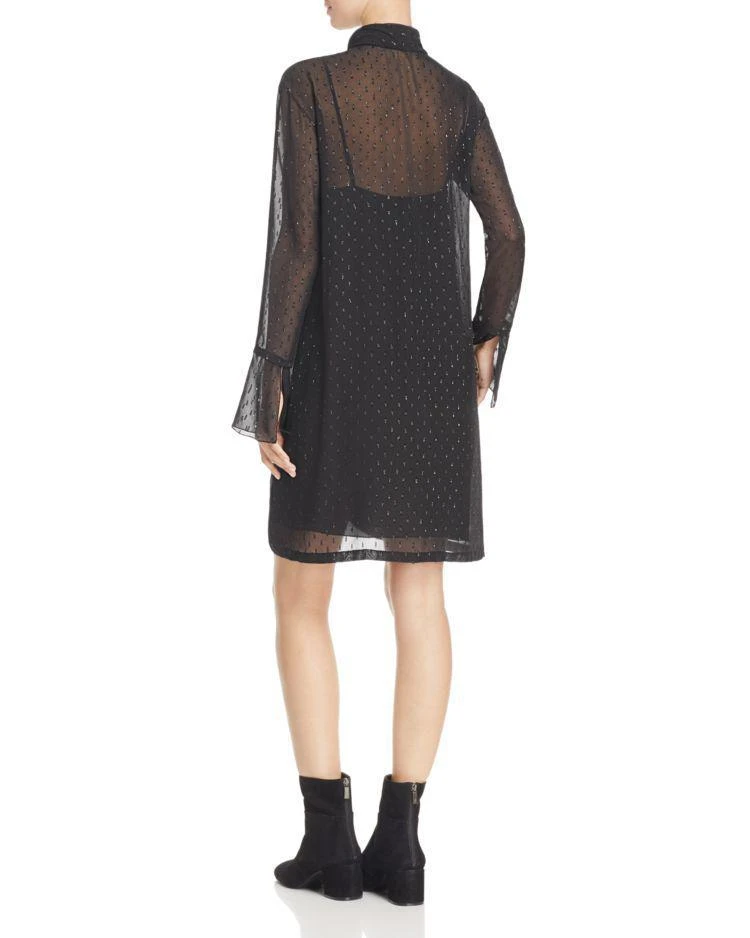 商品Theory|Theory Metallic Silk Tie-Neck Dress,价格¥1229,第2张图片详细描述