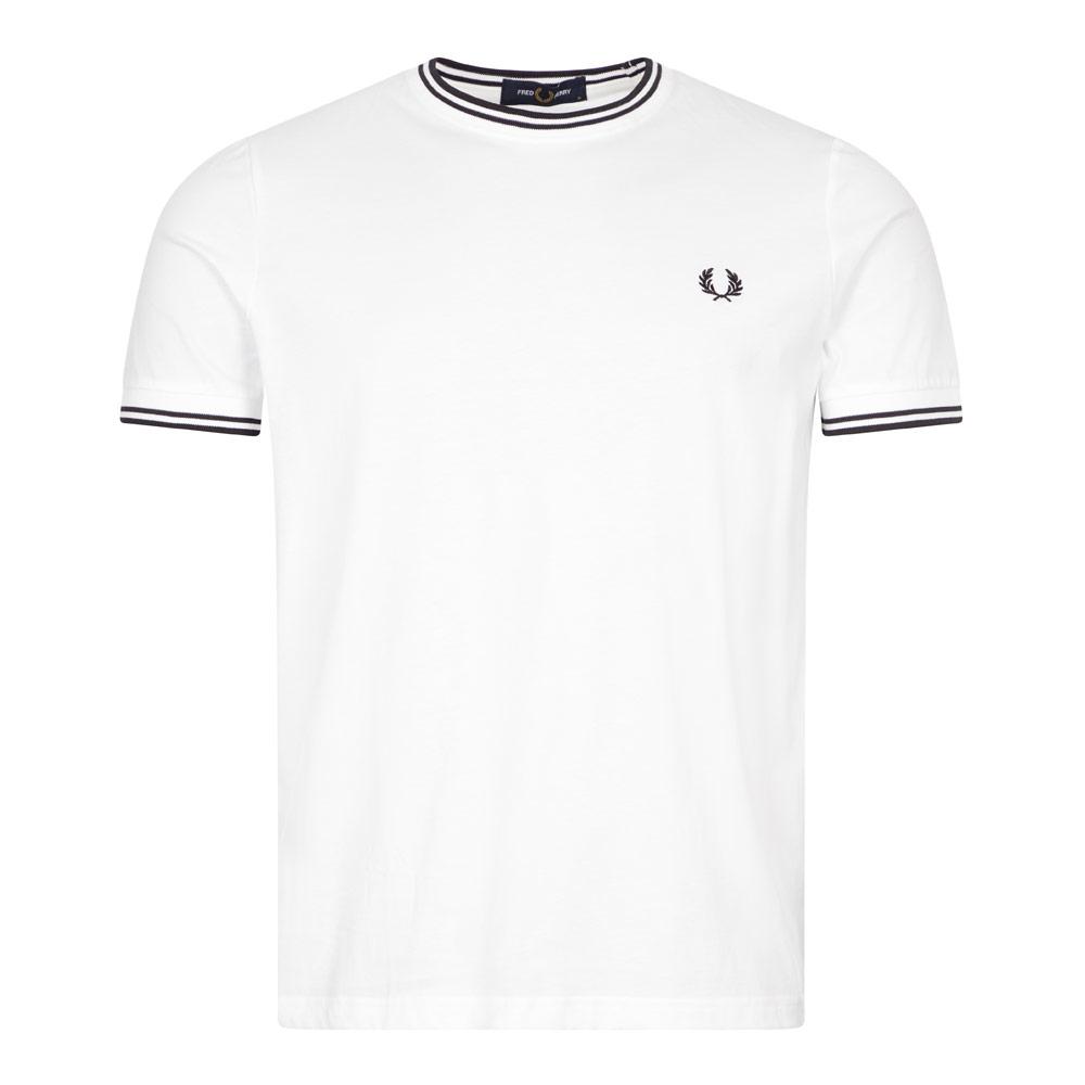 Fred Perry Twin Tipped T-Shirt - White商品第1张图片规格展示