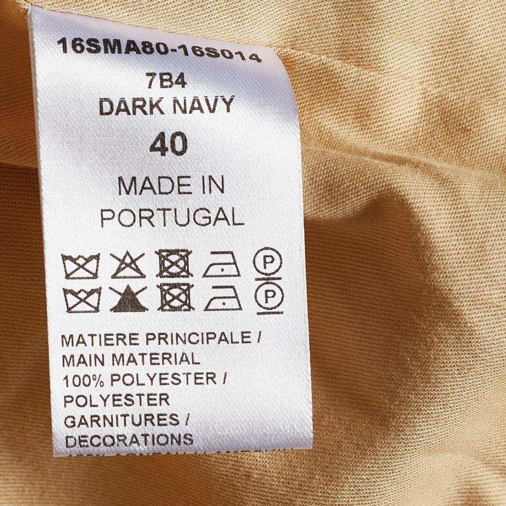 Chloe Dark Navy Synthetic Detachable Fur Hoodie Puffer Coat M商品第5张图片规格展示