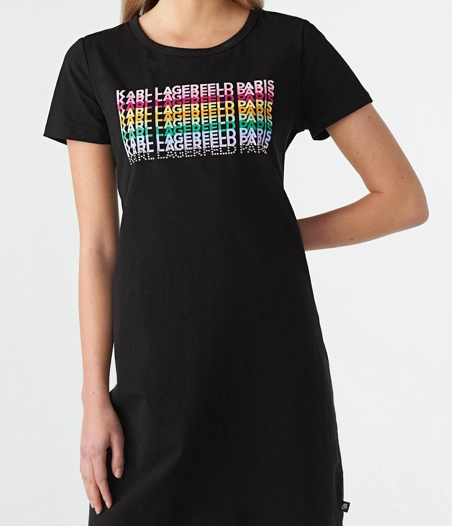 商品Karl Lagerfeld Paris|RAINBOW KARL T-SHIRT DRESS,价格¥267,第1张图片