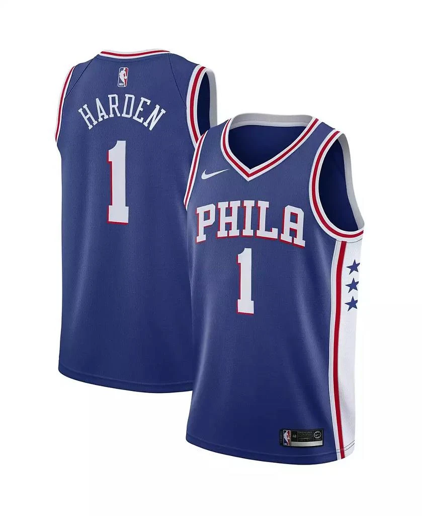 商品NIKE|Men's James Harden Royal Philadelphia 76ers 2021/22 Swingman Jersey - Icon Edition,价格¥658,第1张图片