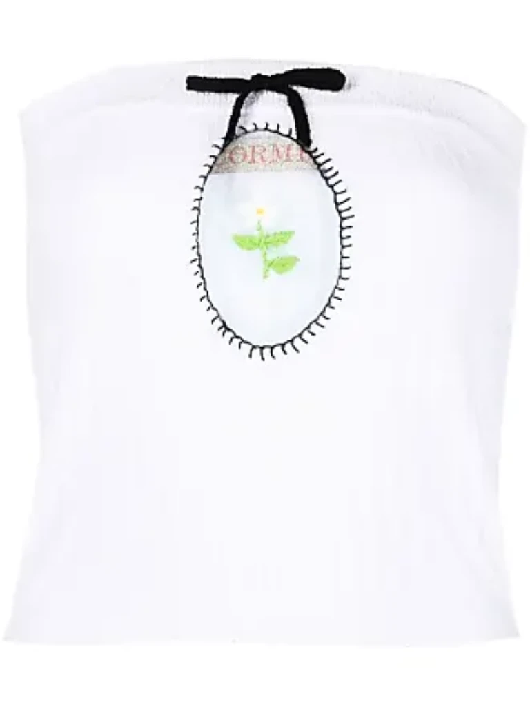 商品【商品预售7天】 CORMIO|CORMIO 女士上衣 ALLISONTOPWHITE 白色,价格¥781 描述