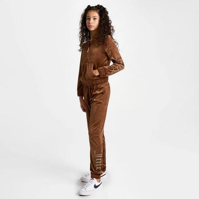 商品Timberland|Girls' Juicy Couture Plush Velour Full-Zip Hoodie,价格¥223,第2张图片详细描述
