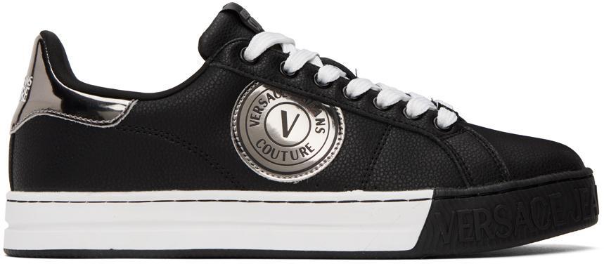 商品Versace|Black Court 88 Sneakers,价格¥881,第1张图片