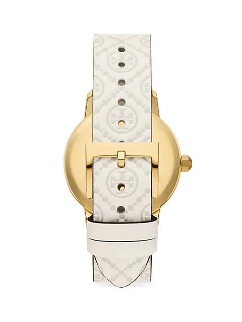 商品Tory Burch|Tory Goldtone Stainless Steel & Leather Strap Watch,价格¥1870,第5张图片详细描述