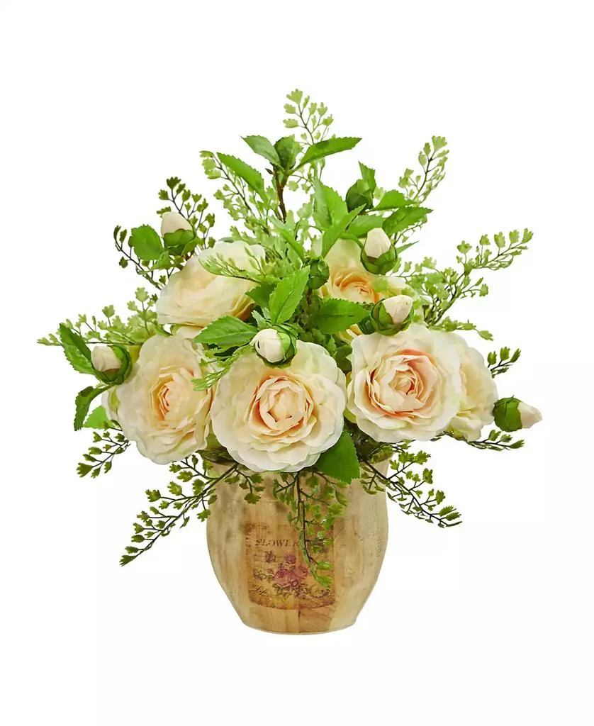 商品NEARLY NATURAL|Camellia and Maiden Hair Artificial Arrangement,价格¥722,第1张图片