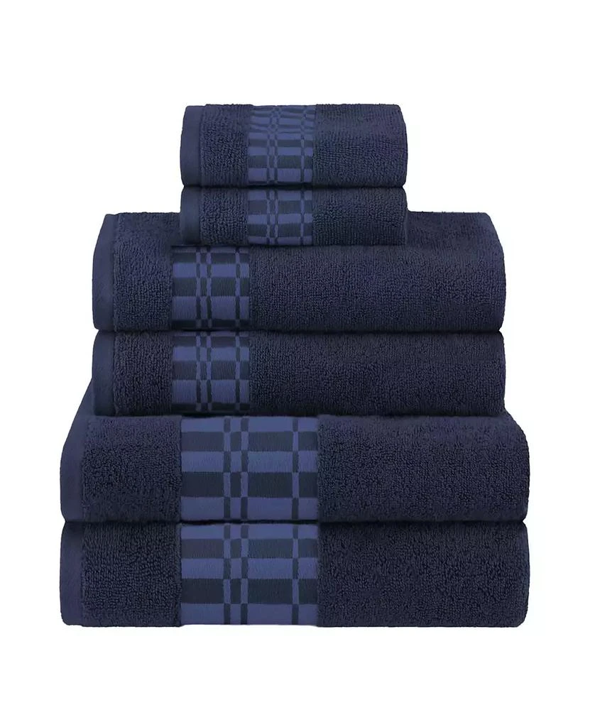 商品Superior|Larissa Geometric Embroidered Jacquard Border Cotton 4-Pc. Bath Towel Set,价格¥213,第1张图片