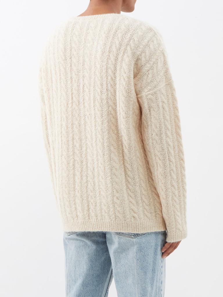 Popover cable-knit alpaca-blend sweater商品第5张图片规格展示