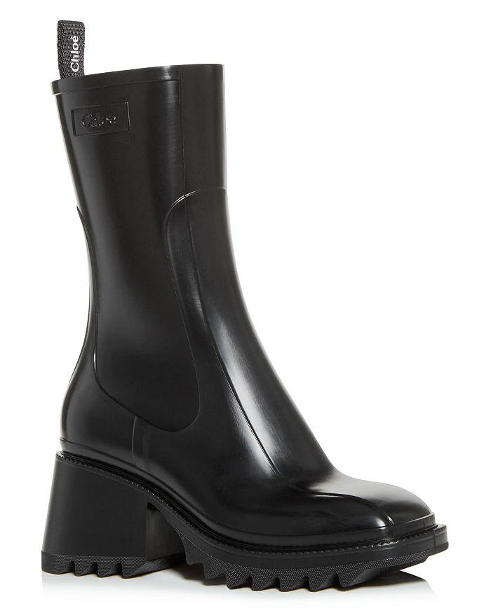 商品Chloé|Women's Betty Block Heel Platform Rain Boots,价格¥4331,第1张图片