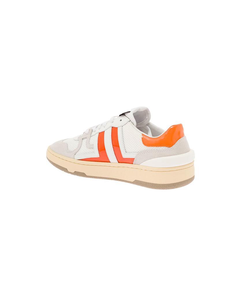 商品Lanvin|Clay Low White And Orange Leather And Mesh Sneaker Woman,价格¥3588,第5张图片详细描述