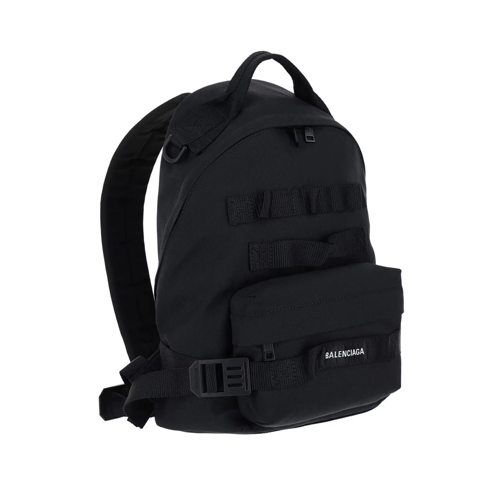 BALENCIAGA 男士黑色尼龙军用多功能双肩包 644031-2BKOI-1000 商品