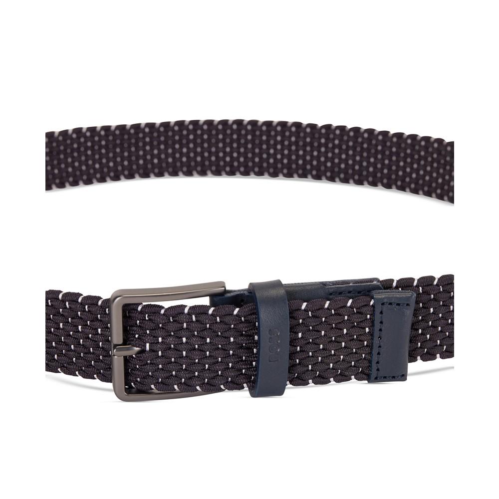 Men's Leather-Trim Ther Woven Belt商品第3张图片规格展示