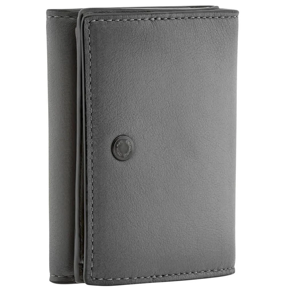 商品Coach|Men's Trifold Compact Leather Wallet In Grey,价格¥979,第3张图片详细描述