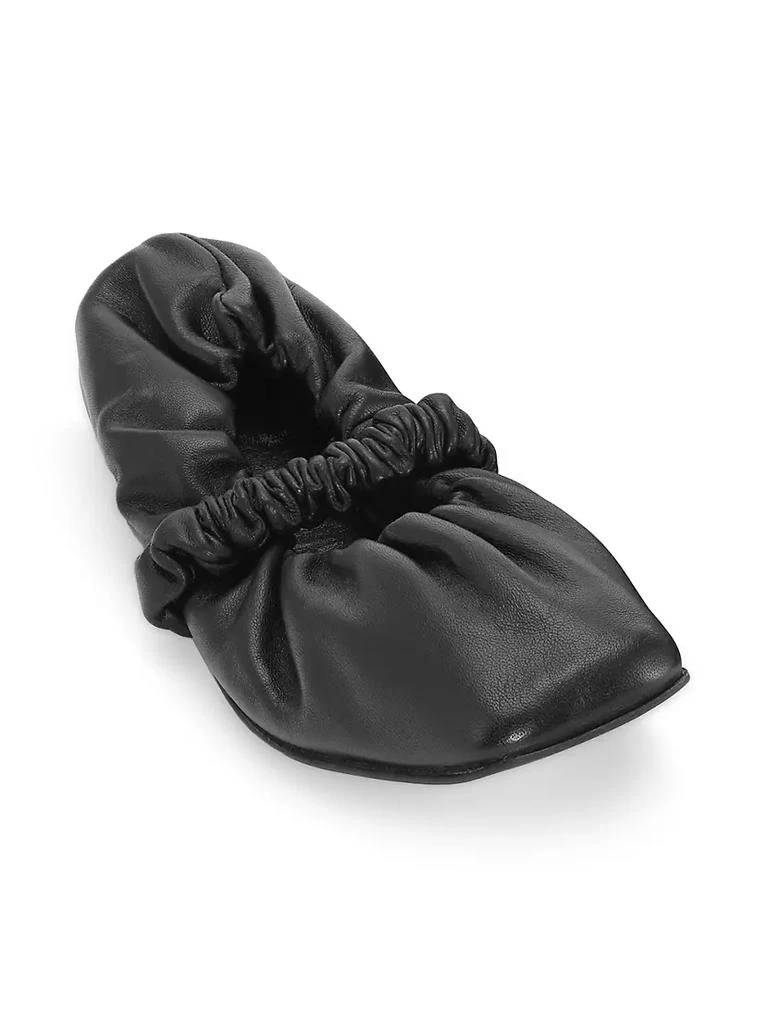 商品Ganni|Scrunchie Leather Ballet Flats,价格¥1529,第2张图片详细描述