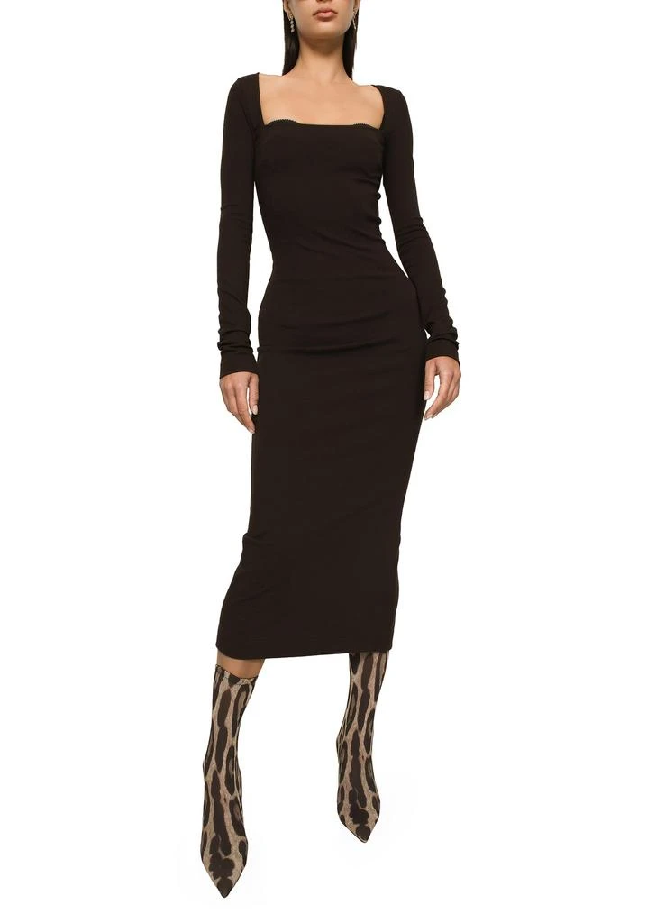商品Dolce & Gabbana|技术面料平纹针织中长连衣裙,价格¥14880,第2张图片详细描述