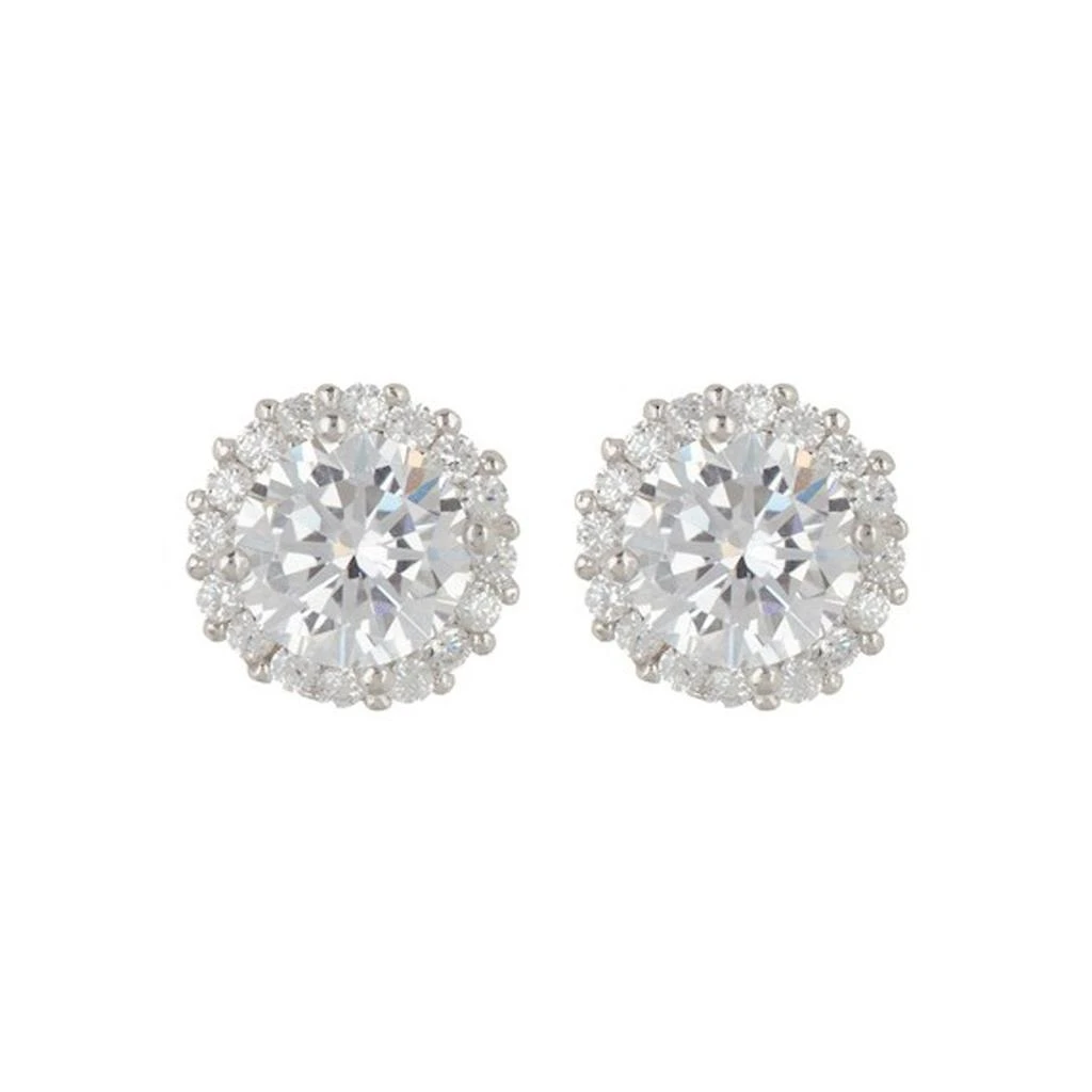 商品ADORNIA|Swarovski Crystal Halo Earrings silver,价格¥408,第1张图片