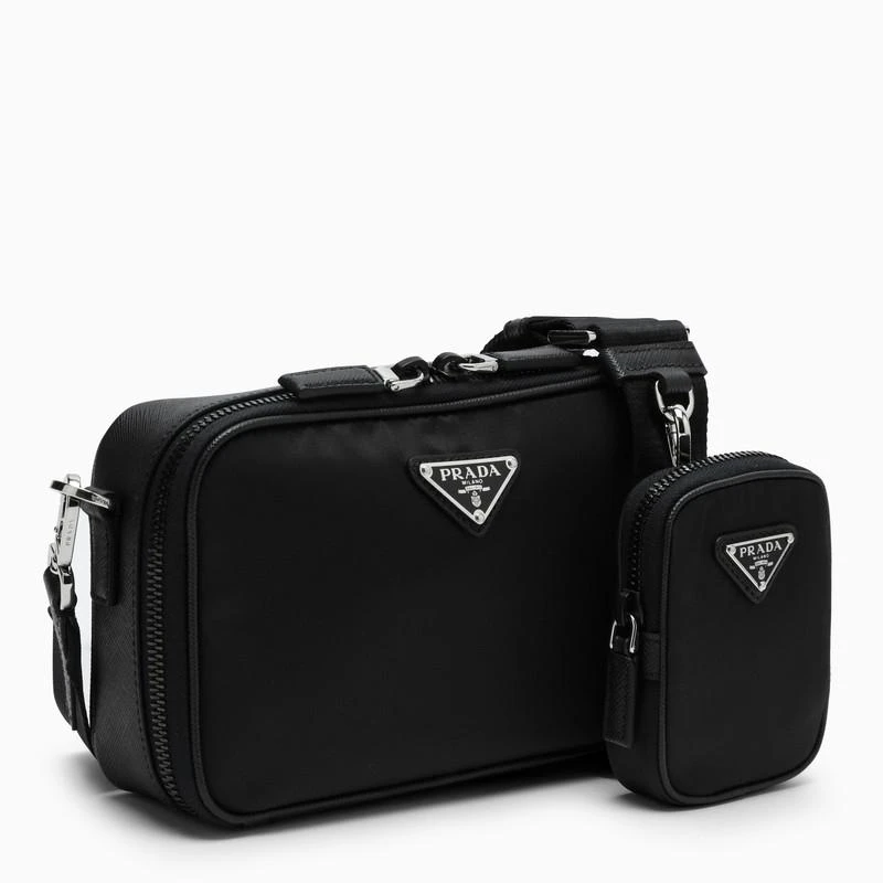 商品Prada|Black Brique bag in Re-Nylon and Saffiano leather,价格¥13836,第3张图片详细描述