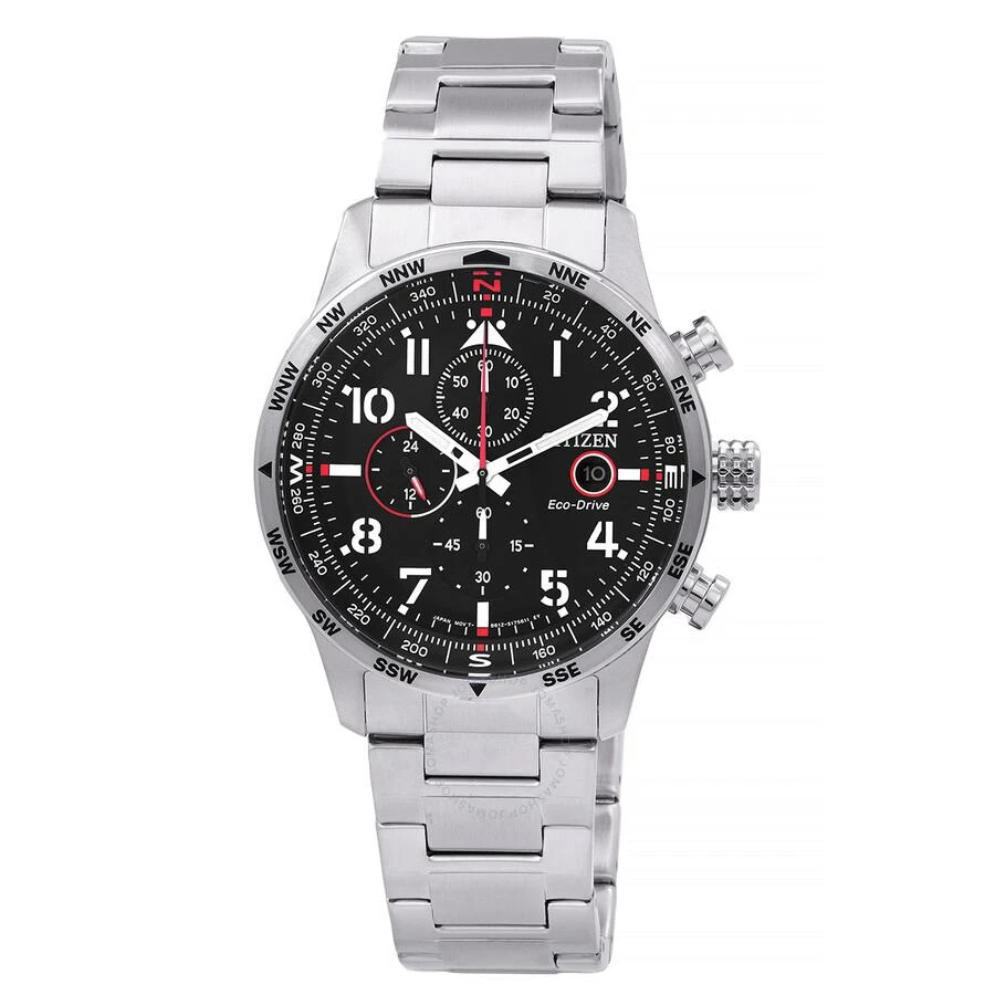 商品Citizen|Chronograph Black Dial Men's Watch CA0790-83E,价格¥1322,第1张图片