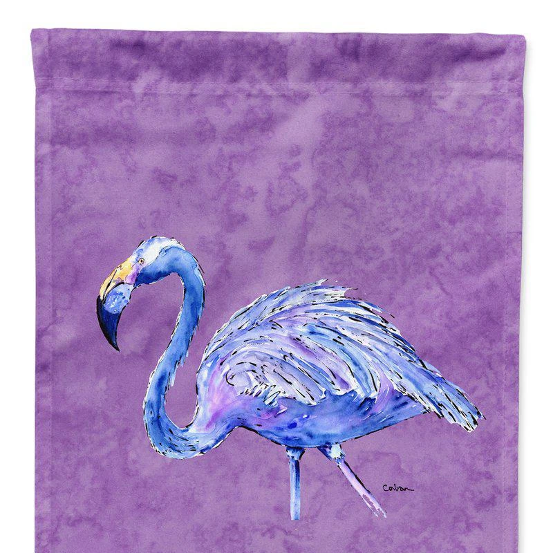 商品Caroline's Treasures|28 x 40 in. Polyester Flamingo on Purple Flag Canvas House Size 2-Sided Heavyweight,价格¥329,第1张图片