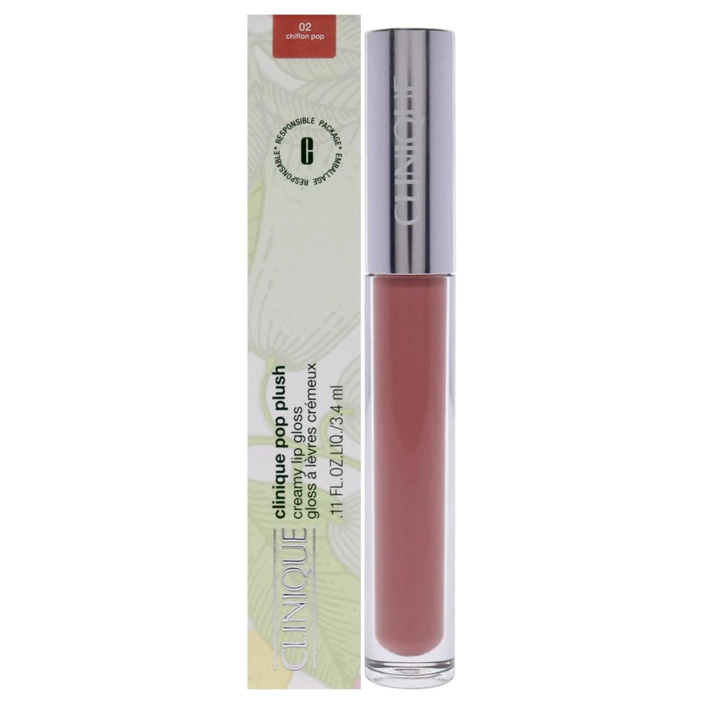 商品Clinique|Pop Plush Creamy Lip Gloss - 02 Chiffon Pop by Clinique for Women - 0.11 oz Lip Gloss,价格¥264,第1张图片