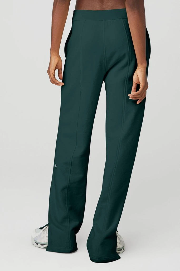 商品Alo|High-Waist Free Time Straight Leg Sweatpant - Midnight Green,价格¥954,第2张图片详细描述