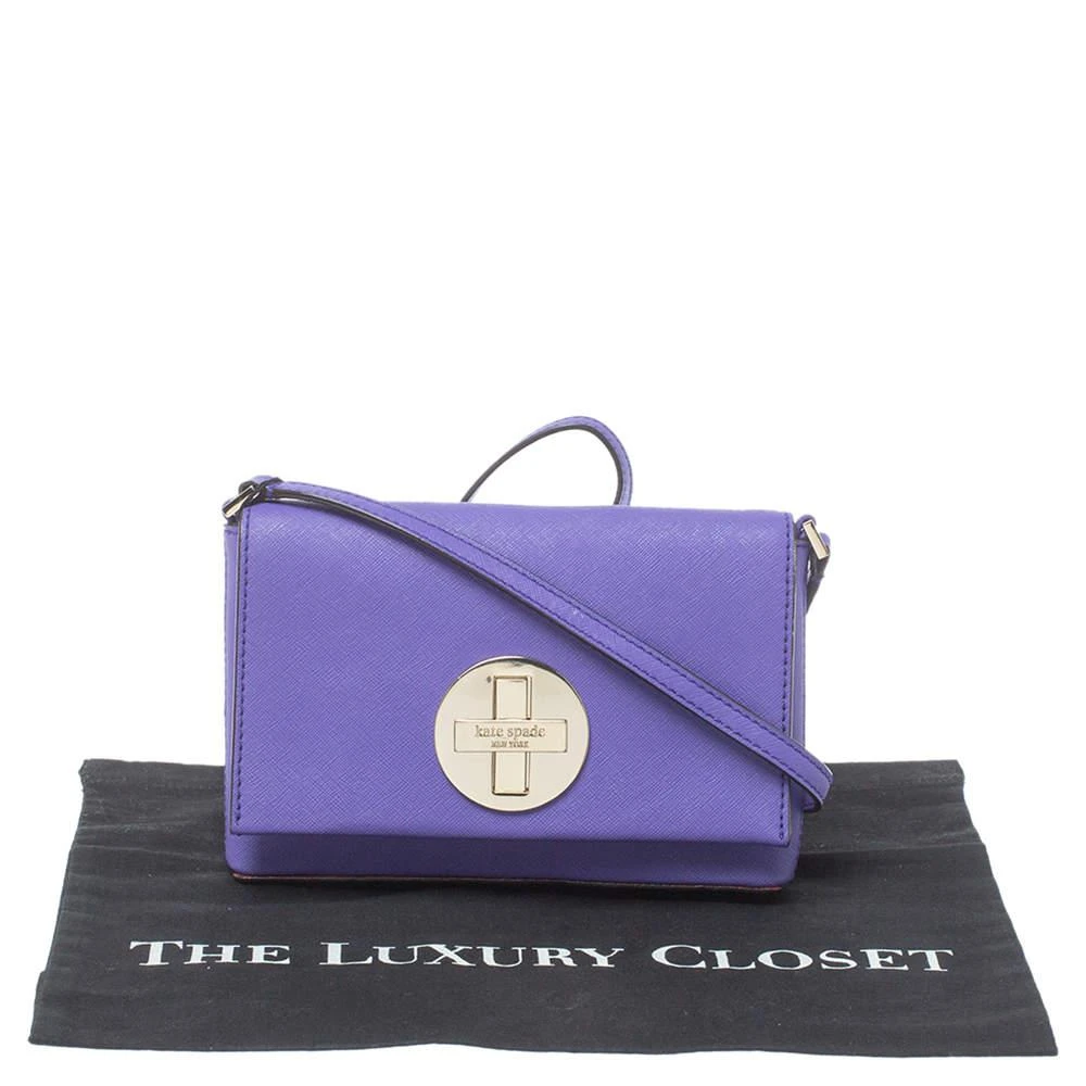 Kate Spade Purple Leather Astor Court Flap Crossbody Bag 商品