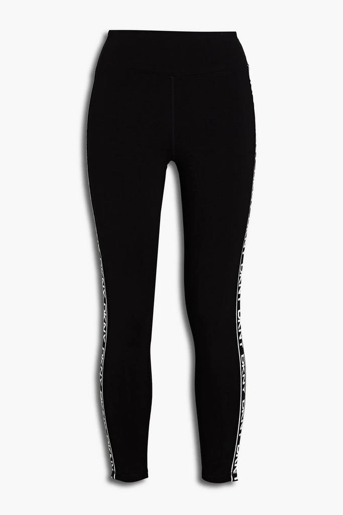 商品DKNY|Cropped appliquéd stretch-cotton jersey leggings,价格¥91,第1张图片