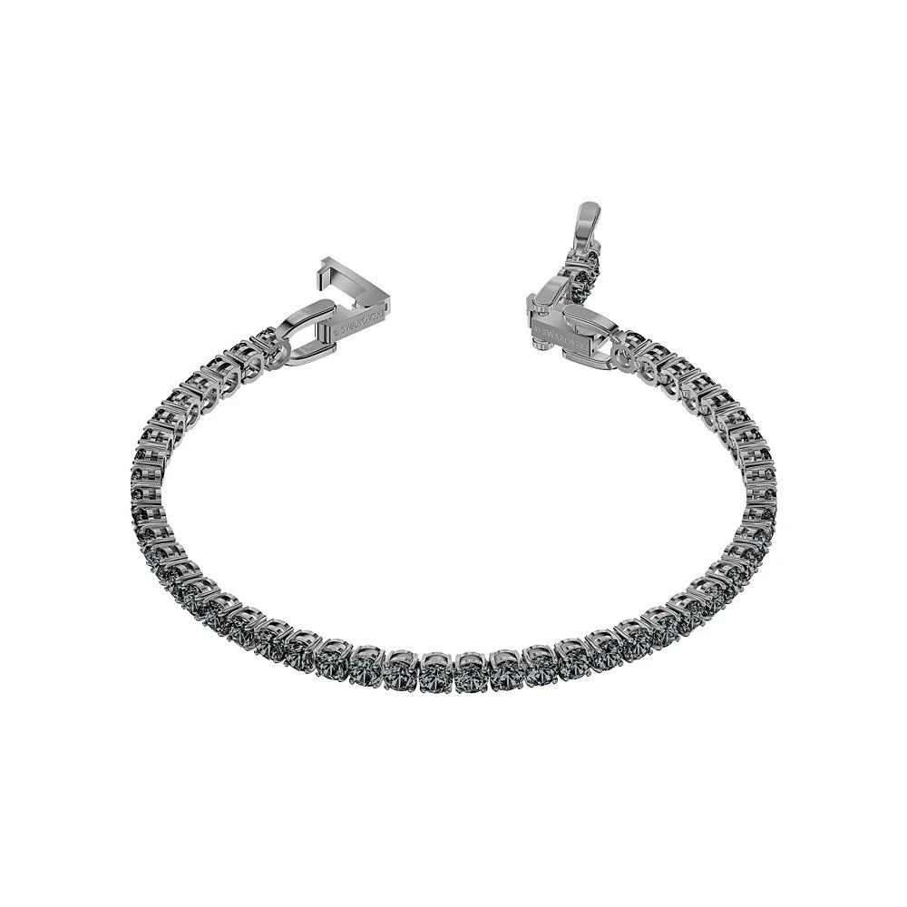 商品Swarovski|Tennis Deluxe Round Cut Ruthenium Plated Bracelet,价格¥973,第2张图片详细描述