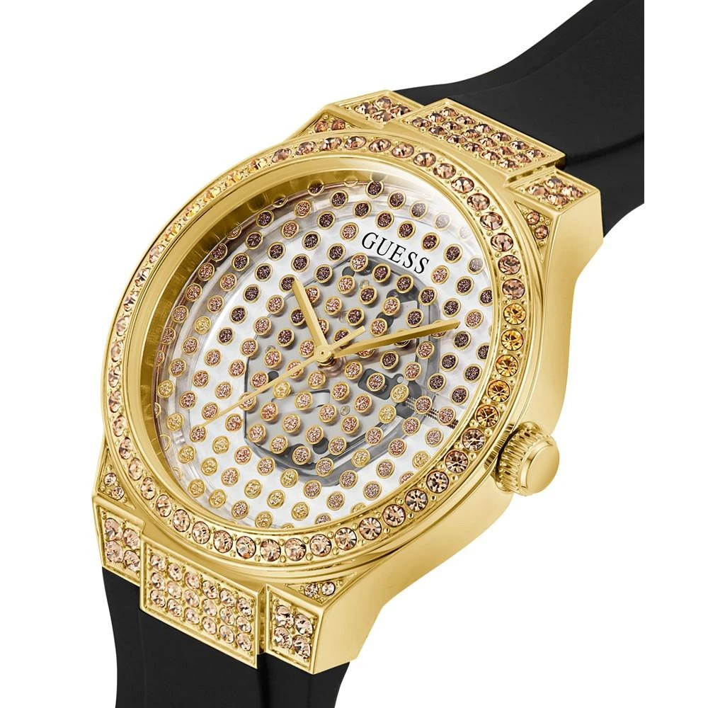 商品GUESS|Women's Black Silicone Strap Watch 39mm,价格¥977,第4张图片详细描述