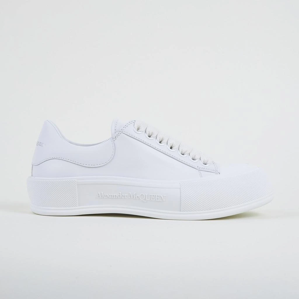 商品Alexander McQueen|Alexander Mcqueen Womens Deck Plimsoll White Sneakers,价格¥2654,第1张图片