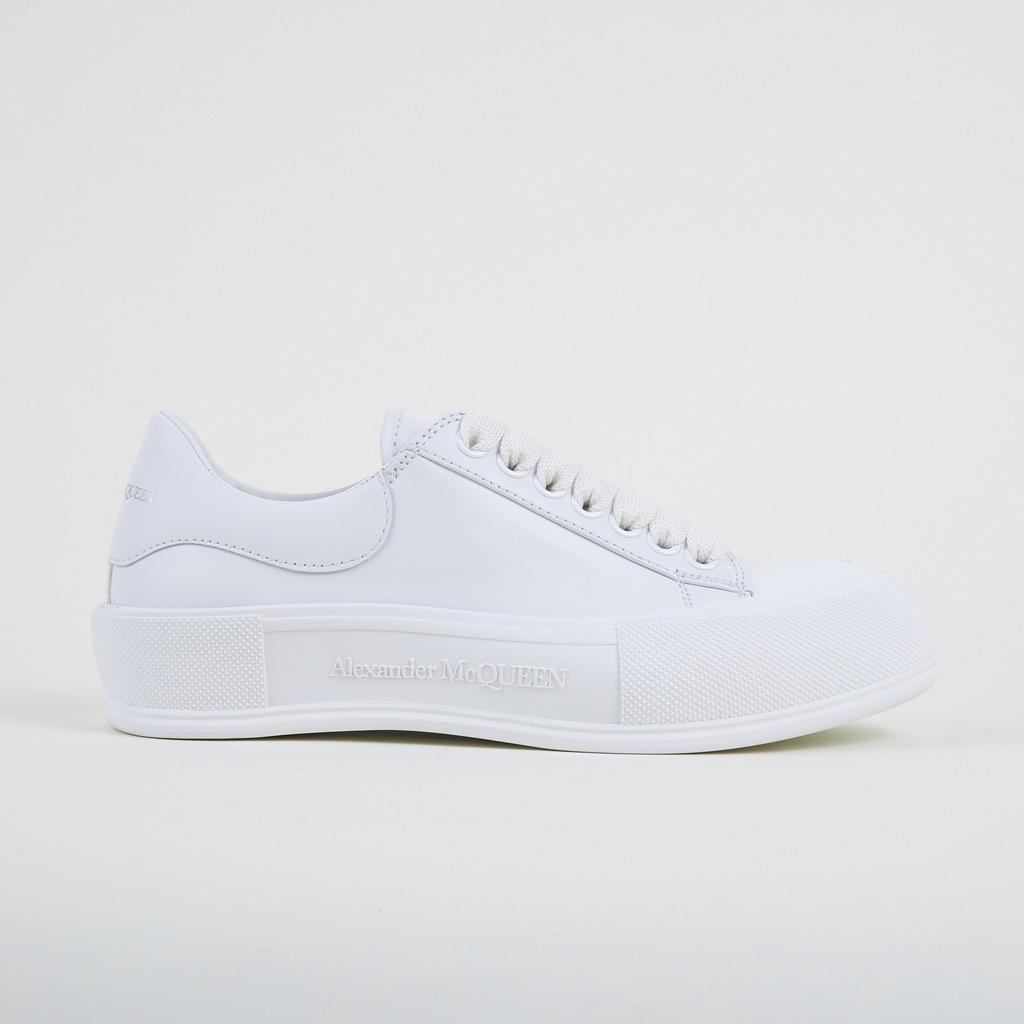 商品Alexander McQueen|Alexander Mcqueen Women's Deck Plimsoll White Sneakers,价格¥3524,第1张图片