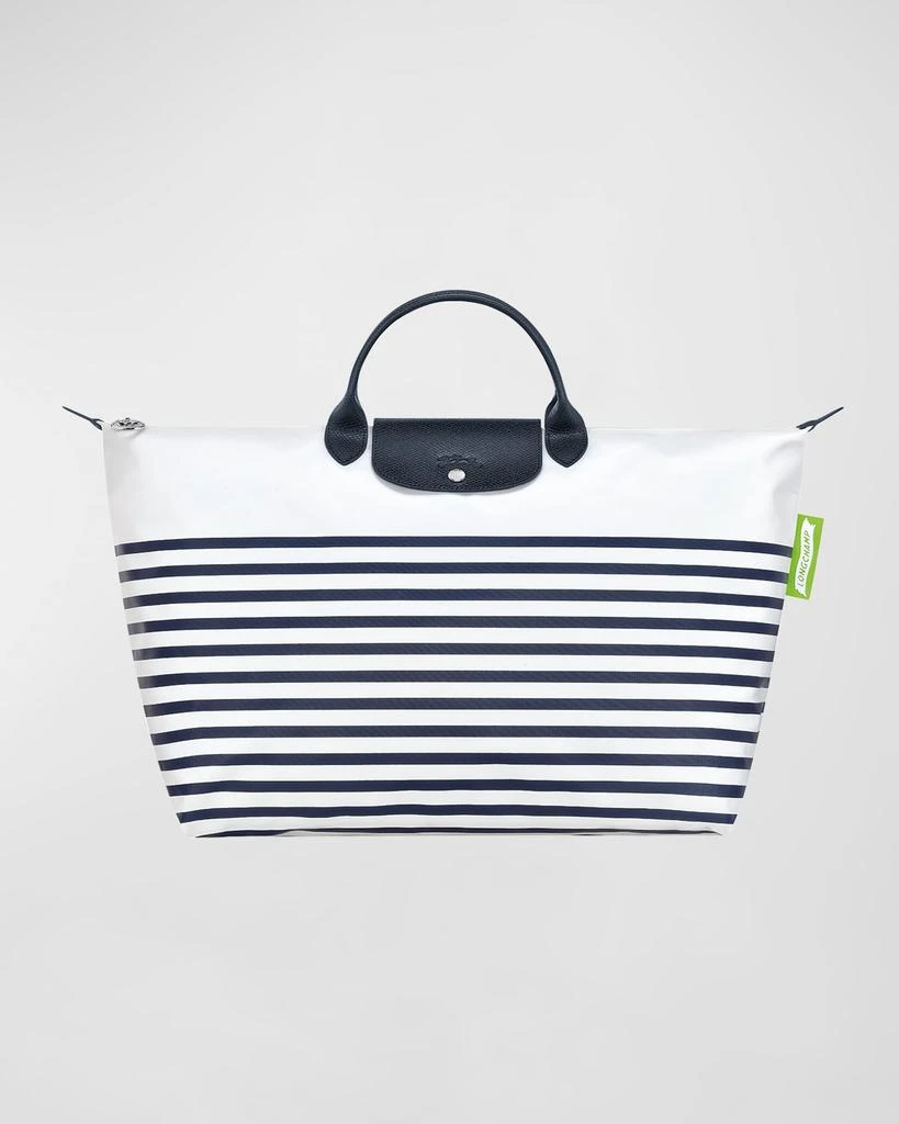 商品Longchamp|Le Pliage 18 Striped Nylon Travel Tote Bag,价格¥1507,第1张图片