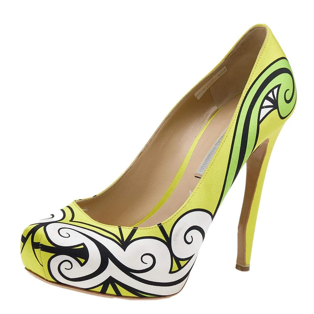 商品[二手商品] Nicholas Kirkwood|Nicholas Kirkwood Multicolor Satin Pumps Size 38,价格¥985,第1张图片