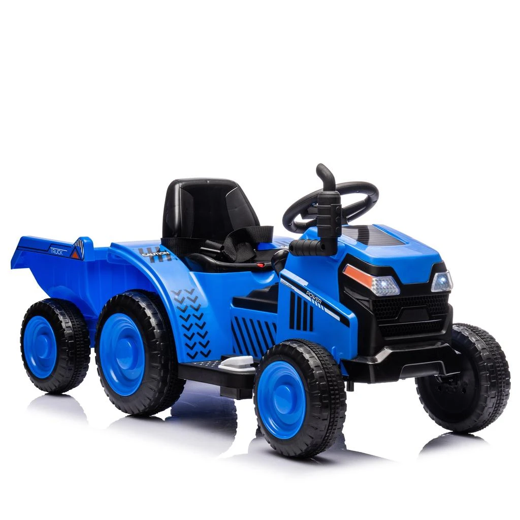 商品Streamdale Furniture|Streamdale 12V Kids Ride On Electric Tractor Black Knight,价格¥1310,第2张图片详细描述