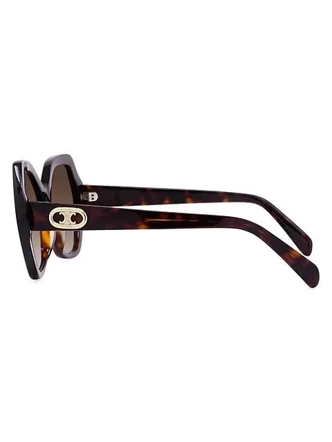 商品Celine|56MM Plastic Hexagonal Sunglasses,价格¥3121,第4张图片详细描述