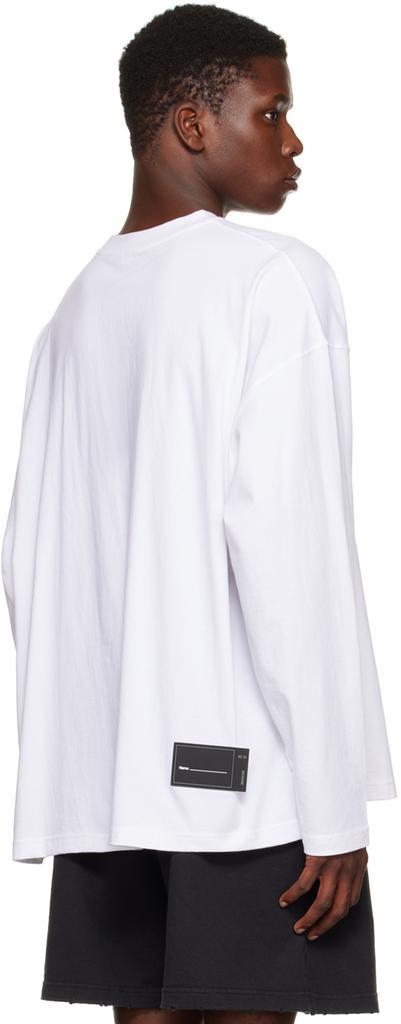 商品We11done|White Bonded Long Sleeve T-Shirt,价格¥636,第5张图片详细描述