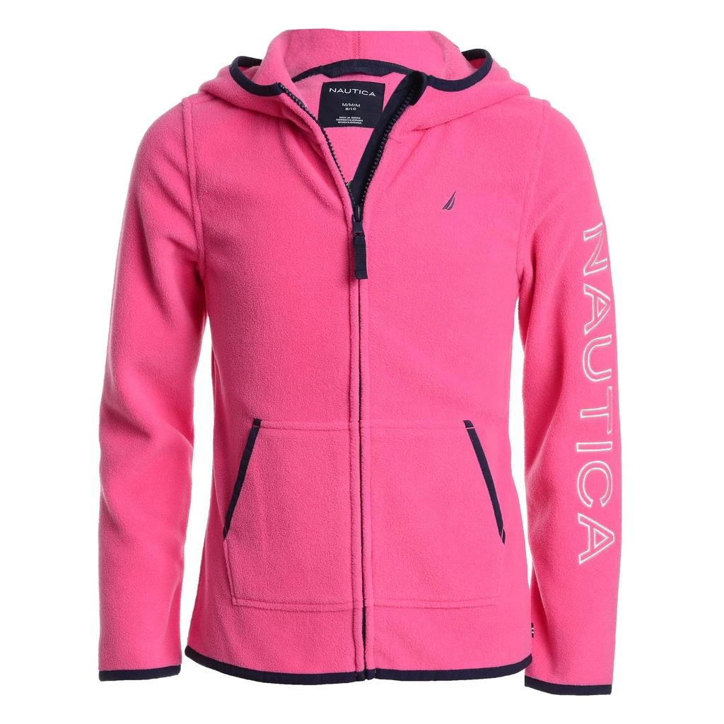 商品Nautica|Girls' Little Polar Fleece Zip-up Hooded Jacket,价格¥195,第1张图片