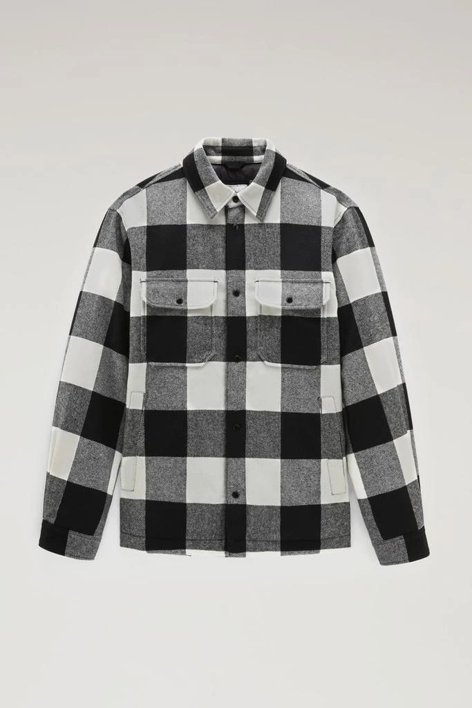 商品Woolrich|Alaskan Padded Check Overshirt in Recycled Italian Wool Blend - Men - Multicolor,价格¥3265,第1张图片