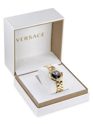 34MM Goldtone Stainless Steel Bracelet Watch商品第4张图片规格展示