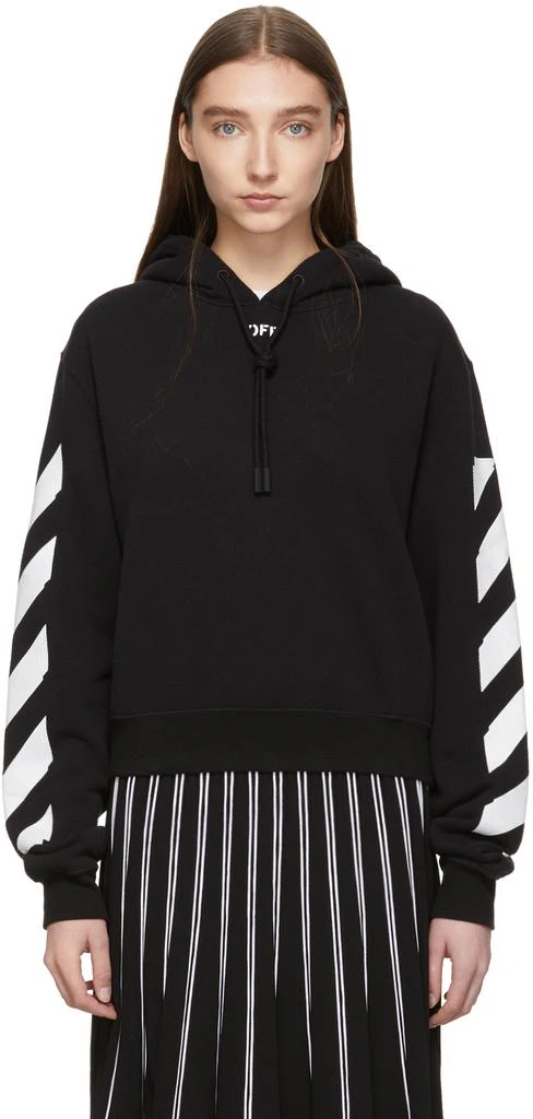 商品Off-White|Black Diag Crop Hoodie,价格¥5533,第1张图片