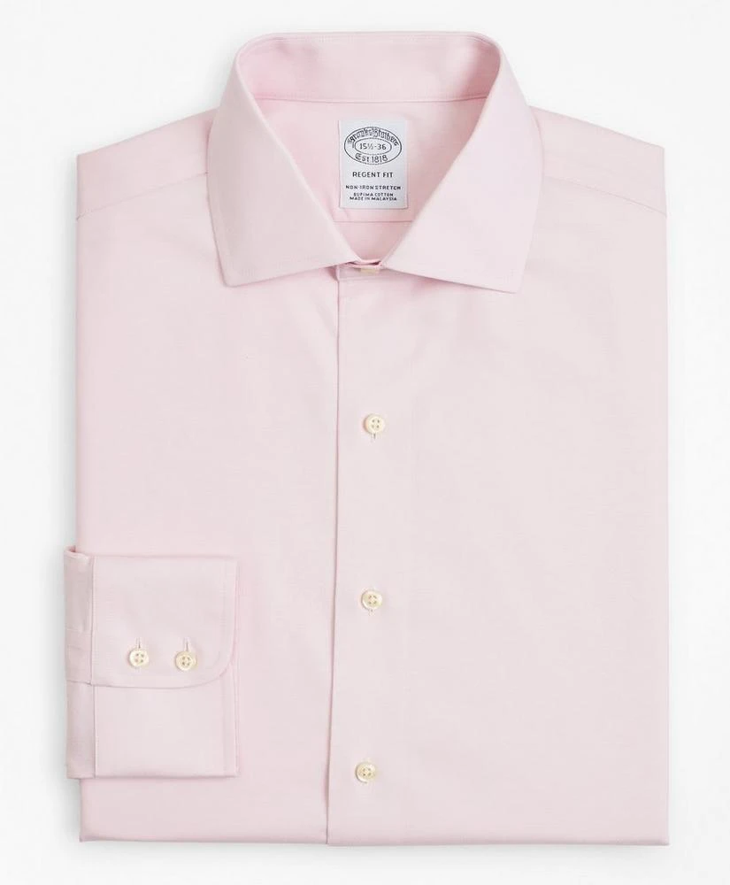 商品Brooks Brothers|Stretch Regent Regular-Fit  Dress Shirt, Non-Iron Twill English Collar,价格¥578,第4张图片详细描述