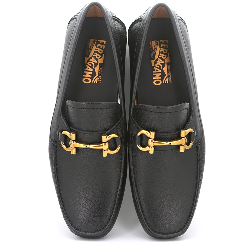SALVATORE FERRAGAMO 男鞋黑色牛皮商务休闲皮鞋 0582753 商品