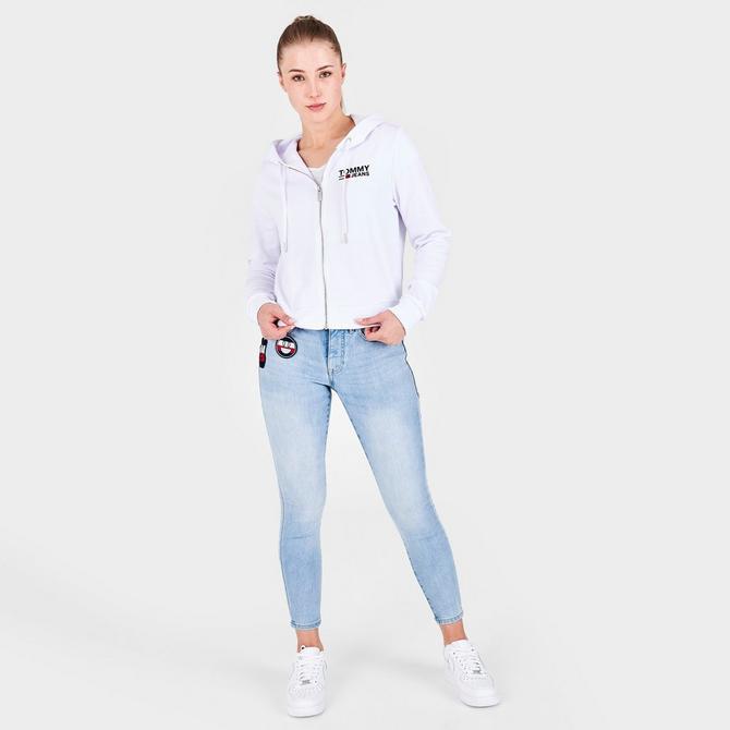 Women's Tommy Jeans Logo Full-Zip Hoodie商品第2张图片规格展示