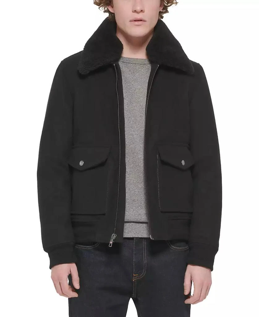 商品Tommy Hilfiger|Men's Faux-Fur-Collar Bomber Jacket,价格¥791,第1张图片