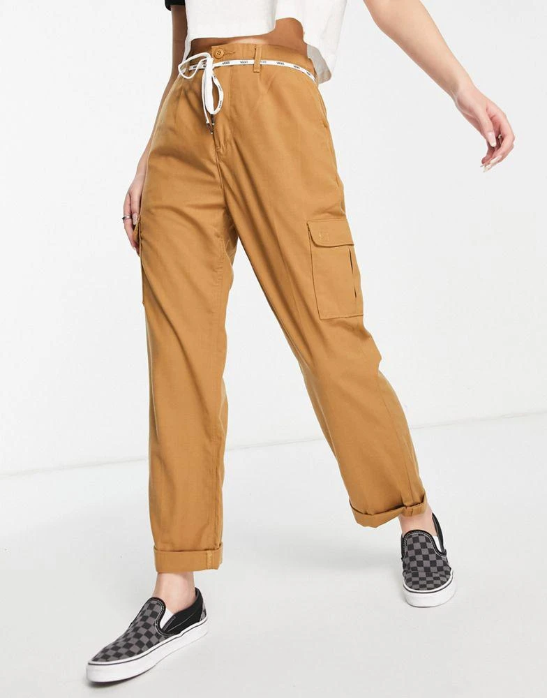 商品Vans|Vans Shoe Lace Cargo trousers in brown,价格¥331,第3张图片详细描述