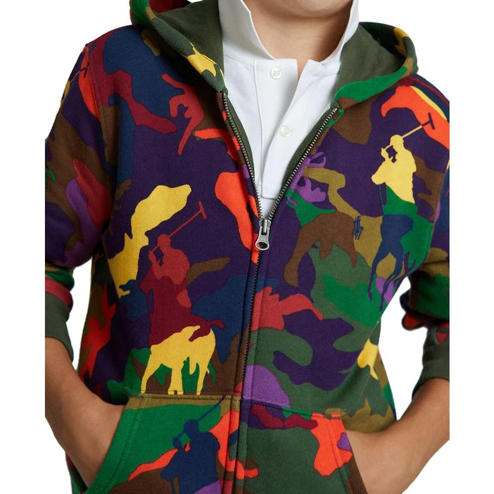 商品Ralph Lauren|Big Boys Polo Pony Camo Fleece Full-Zip Hoodie,价格¥405,第4张图片详细描述