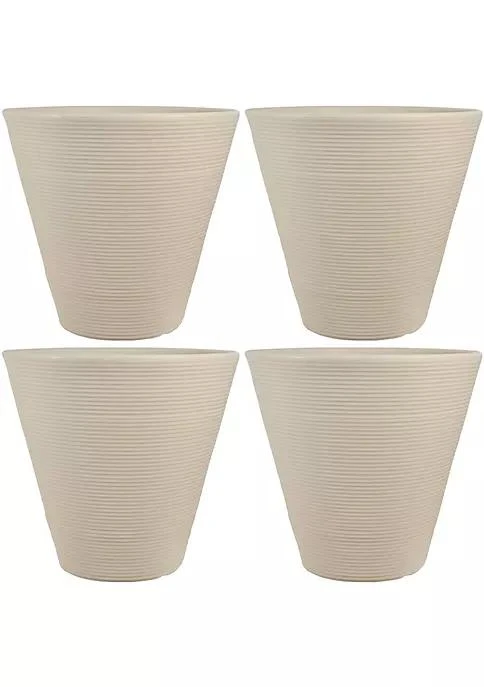 商品Sunnydaze Decor|Decor 16 In Walter Dual Wall Polyresin Planter   Beige   Set Of 4,价格¥1162,第2张图片详细描述