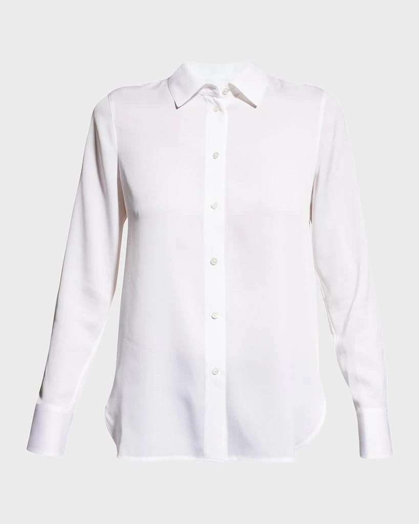 商品Vince|Slim-Fit Long-Sleeve Stretch-Silk Blouse,价格¥2699,第2张图片详细描述