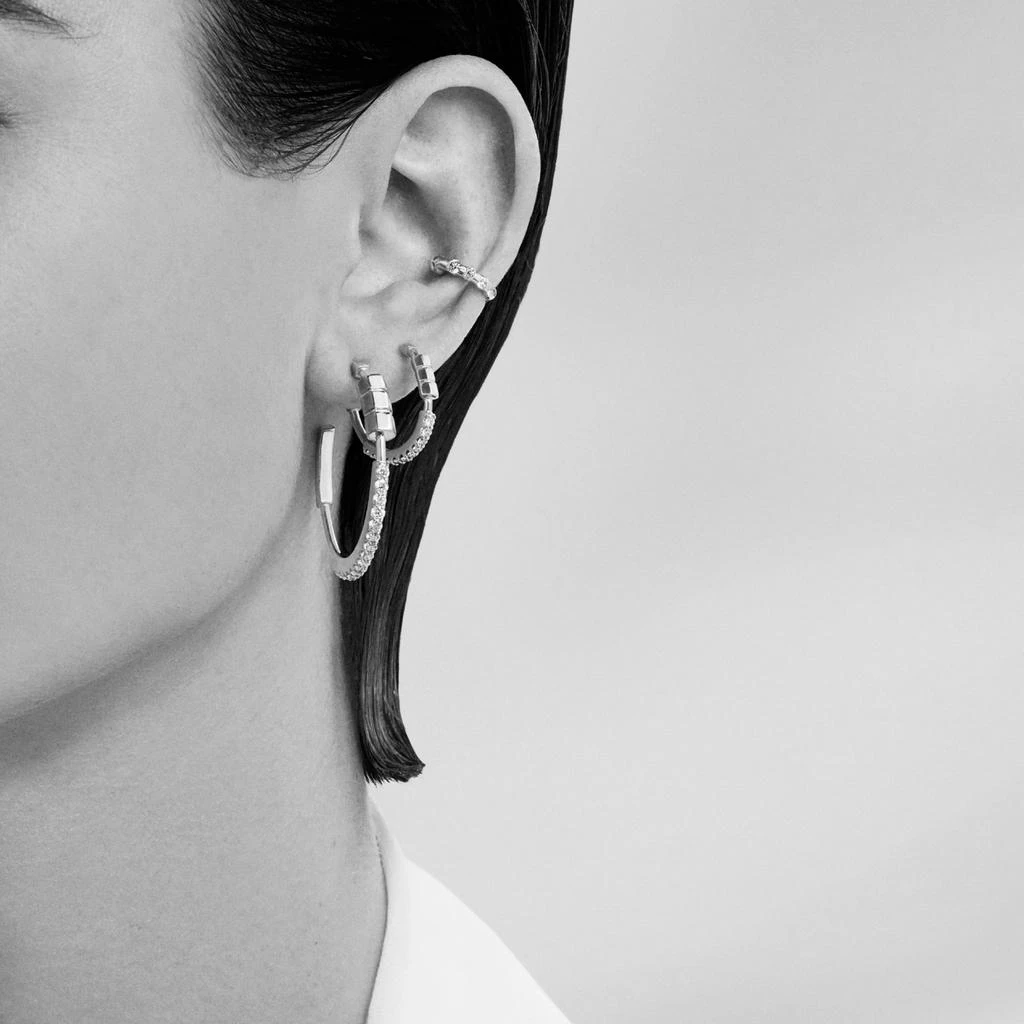 商品AME|Âme Totem 18K Yellow Gold, Lab-Grown Diamond 0.90ct. tw. Medium Hoop Earrings,价格¥18810,第2张图片详细描述